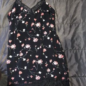 Floral lace slip dress